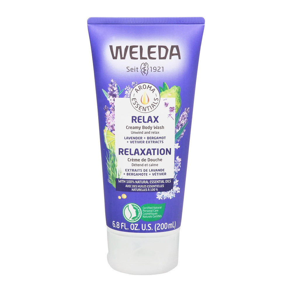 Weleda Aroma Essential Relax Creamy Body Wash, Lavender, 6.8 Oz